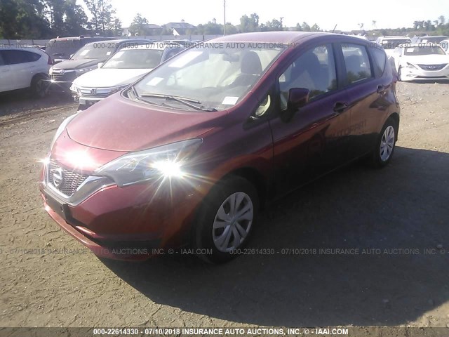 3N1CE2CP5HL363950 - 2017 NISSAN VERSA NOTE S/S PLUS/SV/SL/SR RED photo 2