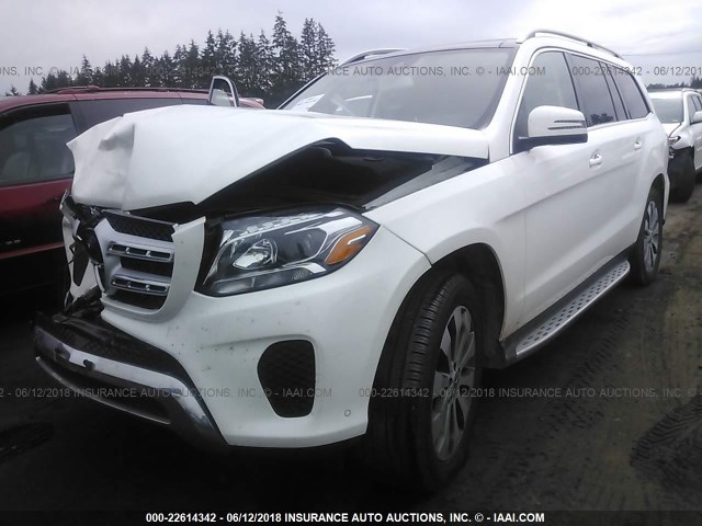 4JGDF6EE5HA916150 - 2017 MERCEDES-BENZ GLS 450 4MATIC WHITE photo 2