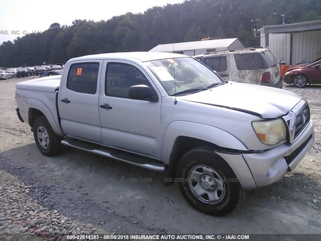 3TMJU62N45M003945 - 2005 TOYOTA TACOMA DOUBLE CAB PRERUNNER SILVER photo 1