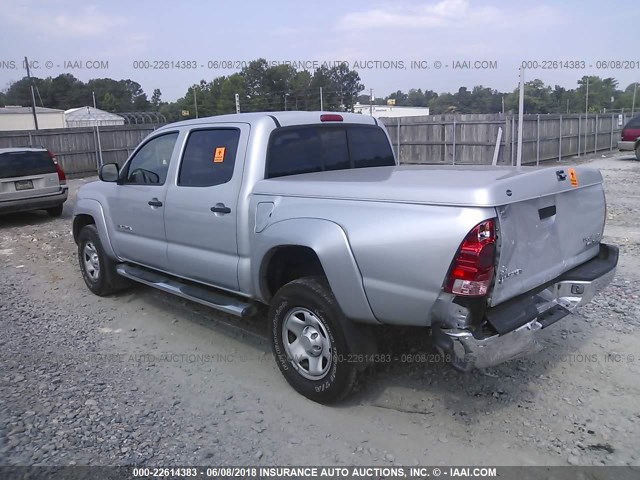 3TMJU62N45M003945 - 2005 TOYOTA TACOMA DOUBLE CAB PRERUNNER SILVER photo 3