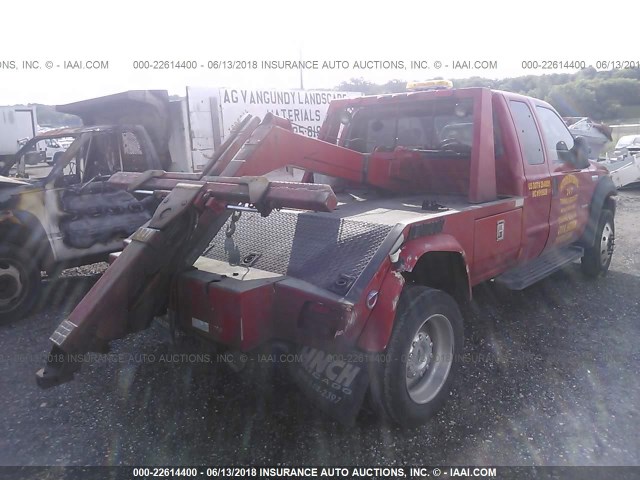 1FDAX57P26EC66790 - 2006 FORD F550 SUPER DUTY RED photo 4