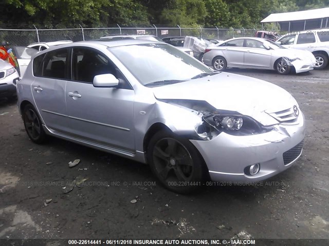 JM1BK143441101894 - 2004 MAZDA 3 HATCHBACK SILVER photo 1