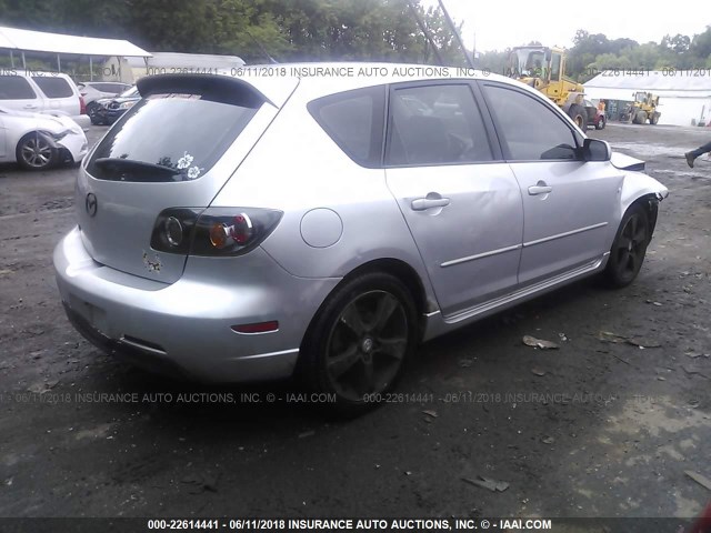 JM1BK143441101894 - 2004 MAZDA 3 HATCHBACK SILVER photo 4