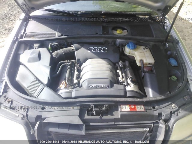 WAULT54B04N031851 - 2004 AUDI A6 3.0 QUATTRO SILVER photo 10