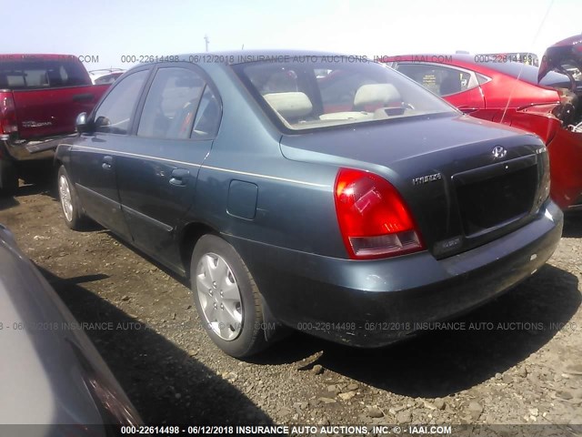 KMHDN45D52U268314 - 2002 HYUNDAI ELANTRA GLS/GT GREEN photo 3