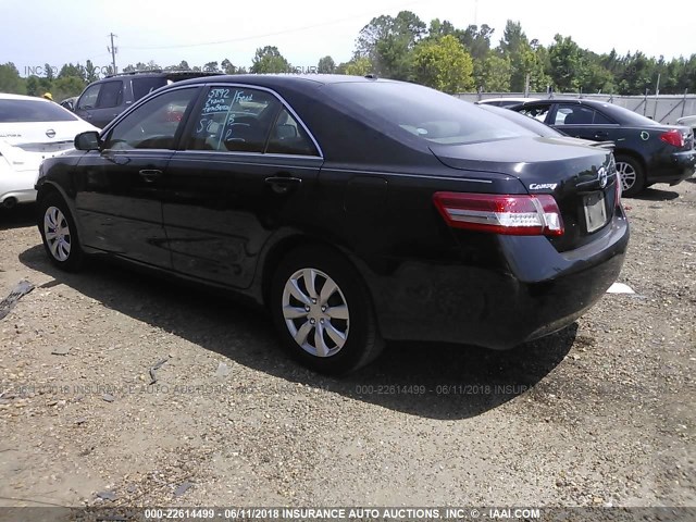 4T4BF3EK8BR113176 - 2011 TOYOTA CAMRY SE/LE/XLE BLACK photo 3