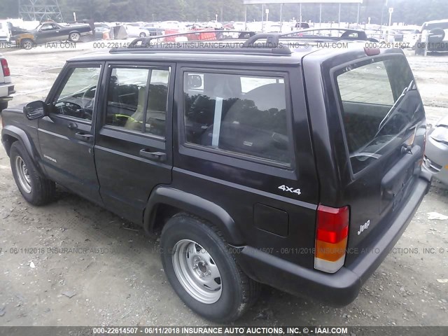 1J4FF28S0XL657457 - 1999 JEEP CHEROKEE SE BLACK photo 3