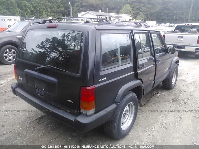 1J4FF28S0XL657457 - 1999 JEEP CHEROKEE SE BLACK photo 4