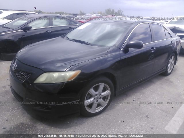4T1BE46K17U007919 - 2007 TOYOTA CAMRY NEW GENERAT CE/LE/XLE/SE BLACK photo 2