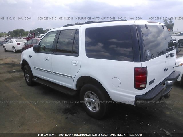 1FMPU16L21LB21019 - 2001 FORD EXPEDITION XLT WHITE photo 3