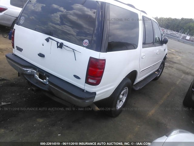 1FMPU16L21LB21019 - 2001 FORD EXPEDITION XLT WHITE photo 4