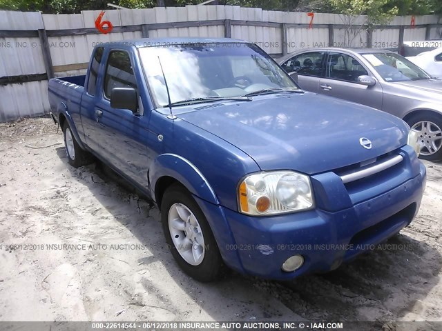 1N6DD26S92C359436 - 2002 NISSAN FRONTIER KING CAB XE BLUE photo 1