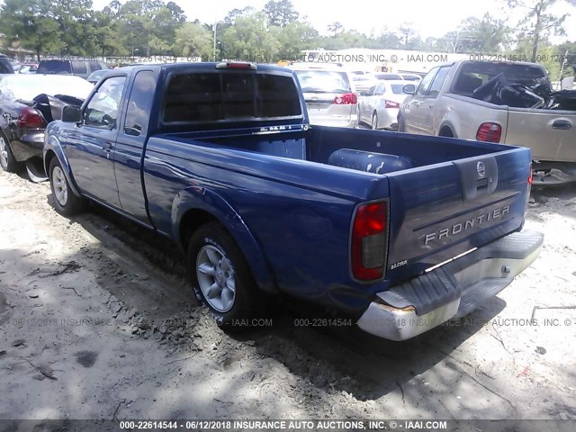 1N6DD26S92C359436 - 2002 NISSAN FRONTIER KING CAB XE BLUE photo 3