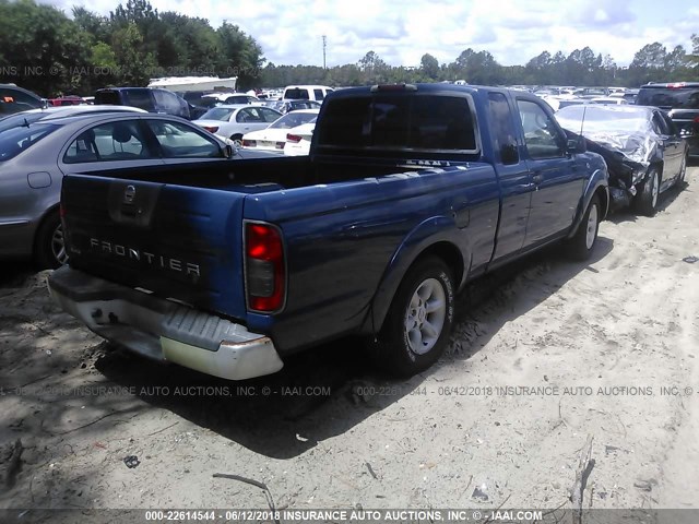 1N6DD26S92C359436 - 2002 NISSAN FRONTIER KING CAB XE BLUE photo 4