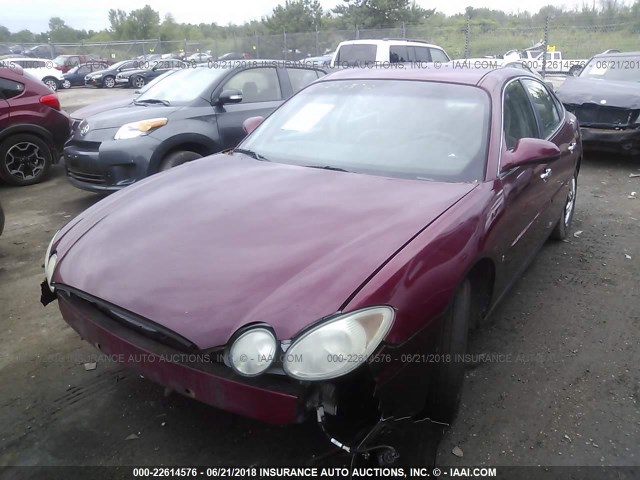 2G4WC582861126071 - 2006 BUICK LACROSSE CX RED photo 2