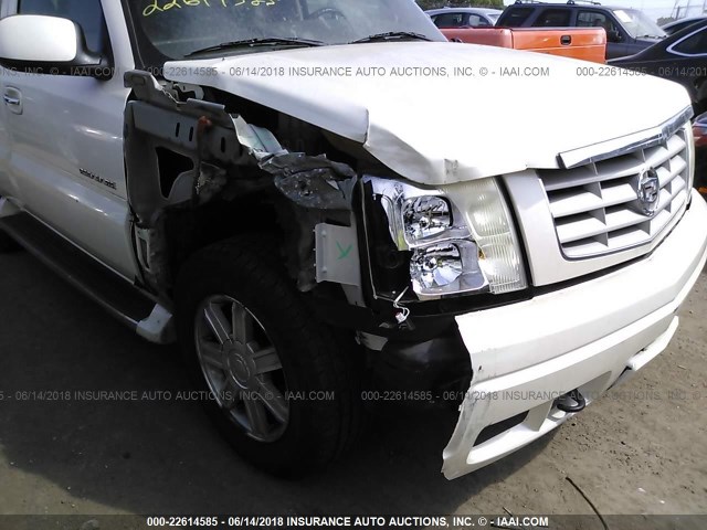 1GYEK63N23R266477 - 2003 CADILLAC ESCALADE LUXURY თეთრი ფოტო 6