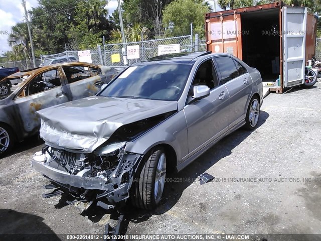 WDDGF56X38R032338 - 2008 MERCEDES-BENZ C 350 SILVER photo 2