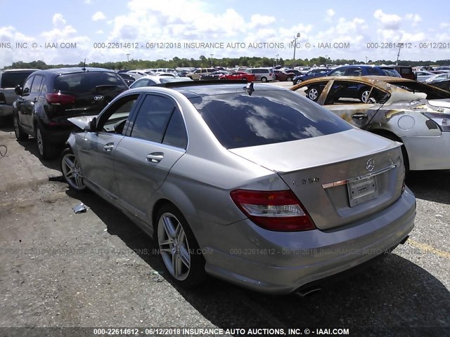 WDDGF56X38R032338 - 2008 MERCEDES-BENZ C 350 SILVER photo 3