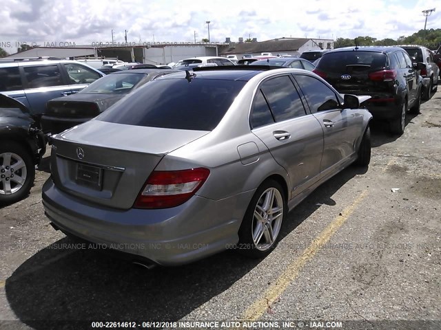 WDDGF56X38R032338 - 2008 MERCEDES-BENZ C 350 SILVER photo 4