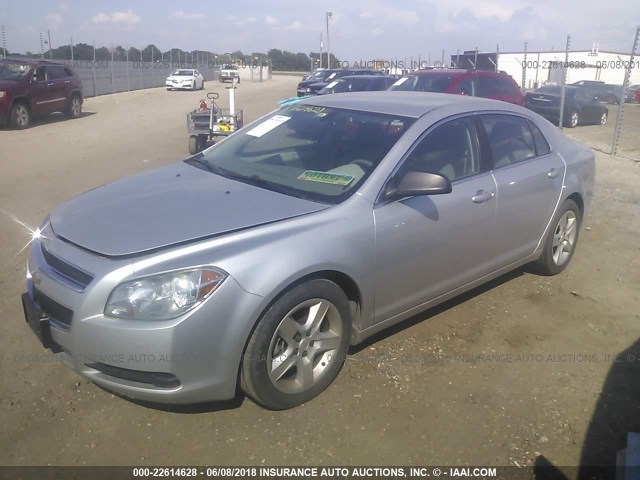 1G1ZA5E02AF282093 - 2010 CHEVROLET MALIBU LS SILVER photo 2