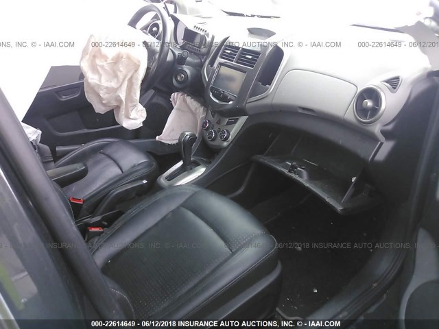 1G1JE5SB8F4103310 - 2015 CHEVROLET SONIC LTZ GRAY photo 5