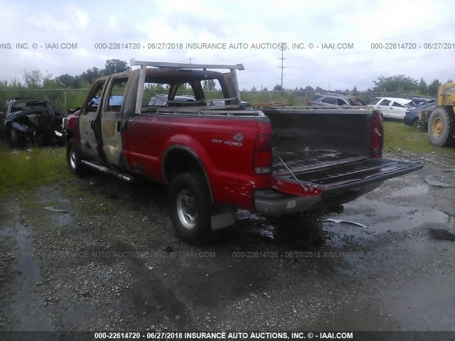 1FTSW31P64EA23750 - 2004 FORD F350 SRW SUPER DUTY RED photo 3