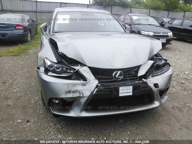 JTHCF1D26F5021619 - 2015 LEXUS IS 250 GRAY photo 6