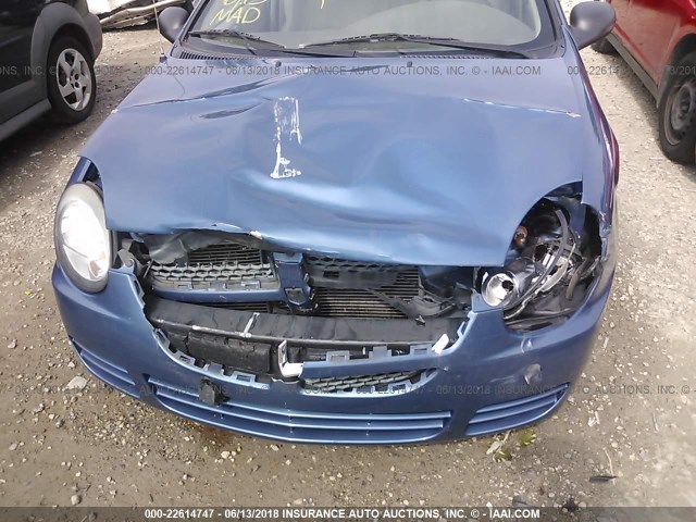 1B3ES26C33D176925 - 2003 DODGE NEON SE BLUE photo 6