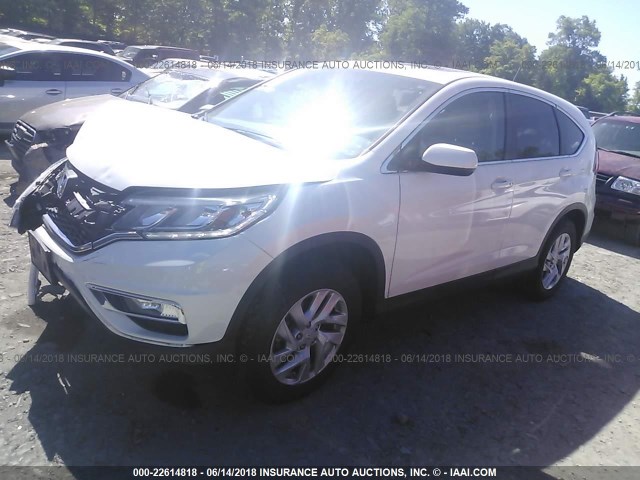 5J6RM4H58FL114011 - 2015 HONDA CR-V EX WHITE photo 2