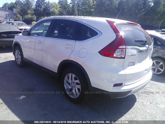 5J6RM4H58FL114011 - 2015 HONDA CR-V EX WHITE photo 3