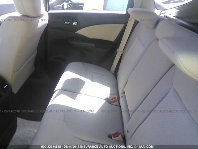 5J6RM4H58FL114011 - 2015 HONDA CR-V EX WHITE photo 8