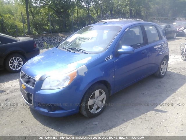 KL1TD66E69B383118 - 2009 CHEVROLET AVEO LS/LT BLUE photo 2