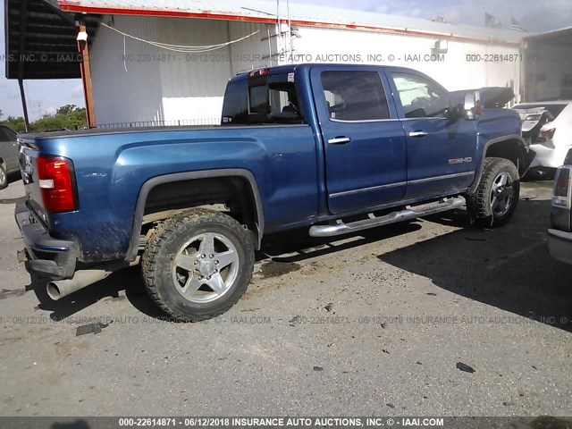 1GT12ZE85FF631656 - 2015 GMC SIERRA K2500 SLT BLUE photo 4