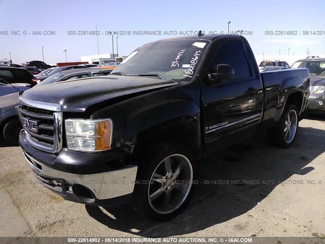 1GTEC14C47Z635400 - 2007 GMC NEW SIERRA C1500 BLACK photo 2