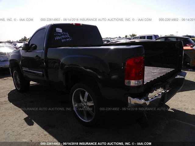 1GTEC14C47Z635400 - 2007 GMC NEW SIERRA C1500 BLACK photo 3