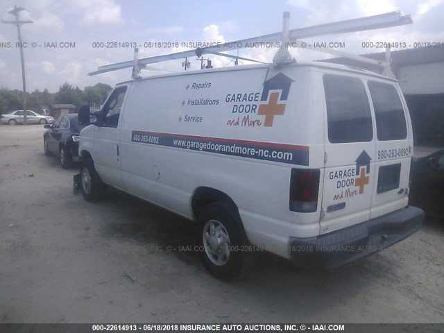 1FTNE24W58DA05877 - 2008 FORD ECONOLINE E250 VAN WHITE photo 3