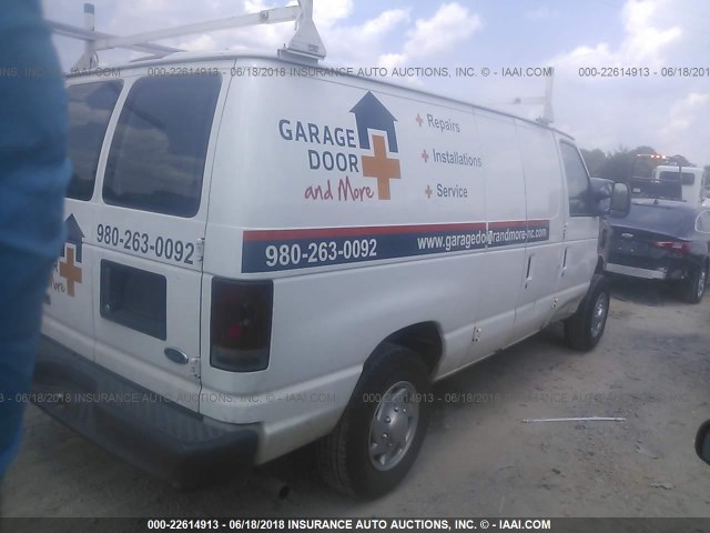 1FTNE24W58DA05877 - 2008 FORD ECONOLINE E250 VAN WHITE photo 4