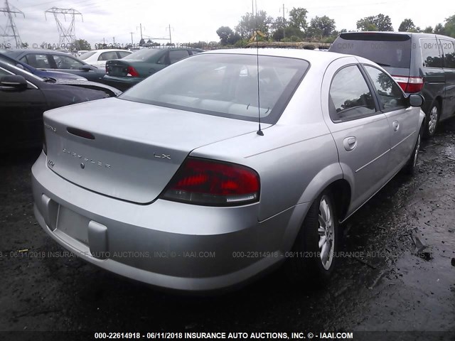 1C3EL46X03N565465 - 2003 CHRYSLER SEBRING LX SILVER photo 4