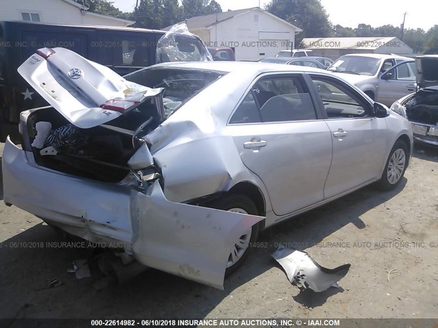 4T1BF1FK9CU197118 - 2012 TOYOTA CAMRY SE/LE/XLE SILVER photo 4