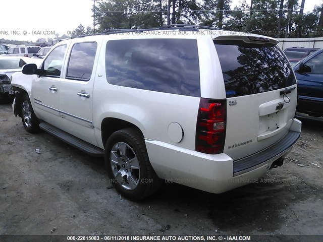 1GNUKKE33AR102729 - 2010 CHEVROLET SUBURBAN K1500 LTZ WHITE photo 3