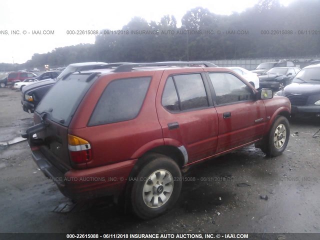 4S6DM58W5Y4419349 - 2000 HONDA PASSPORT EX/LX 红色 照片 4