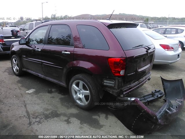 2CKDL537286075051 - 2008 PONTIAC TORRENT GXP MAROON photo 3