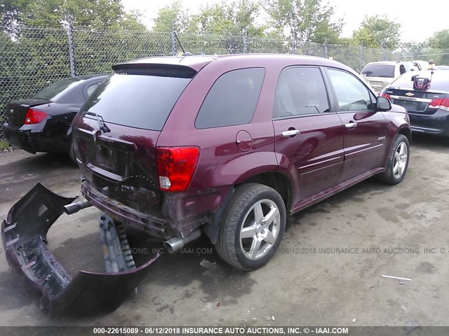 2CKDL537286075051 - 2008 PONTIAC TORRENT GXP MAROON photo 4