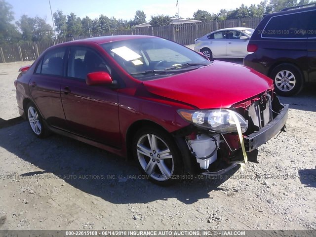 2T1BU4EE6DC099699 - 2013 TOYOTA COROLLA S/LE RED photo 1