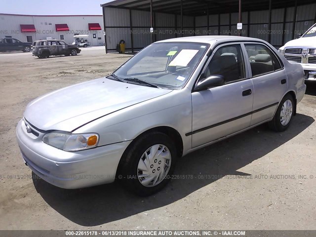 1NXBR12E5YZ310108 - 2000 TOYOTA COROLLA VE/CE/LE SILVER photo 2