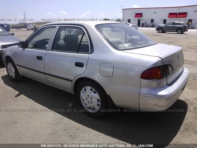 1NXBR12E5YZ310108 - 2000 TOYOTA COROLLA VE/CE/LE SILVER photo 3