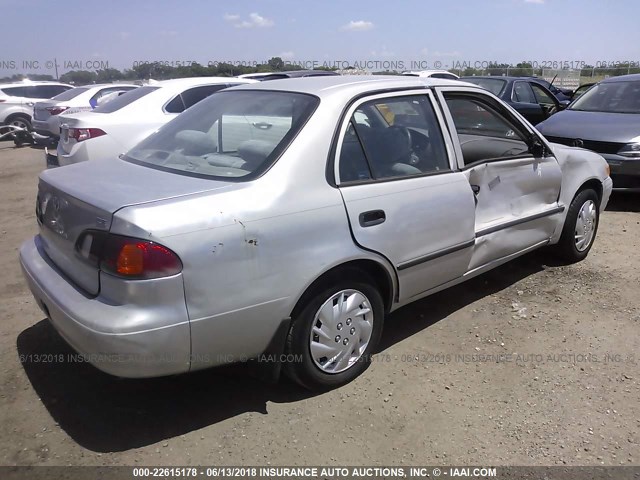 1NXBR12E5YZ310108 - 2000 TOYOTA COROLLA VE/CE/LE SILVER photo 4