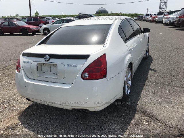 1N4BA41E86C830410 - 2006 NISSAN MAXIMA SE/SL WHITE photo 4