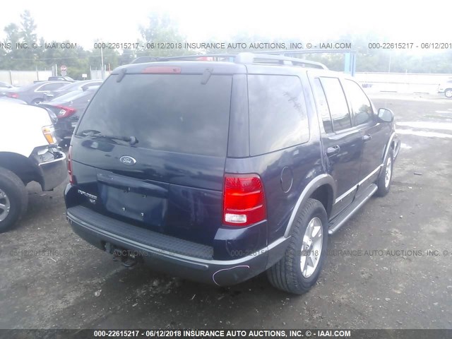 1FMZU73K73UB94990 - 2003 FORD EXPLORER XLT/XLT SPORT/NBX BLUE photo 4