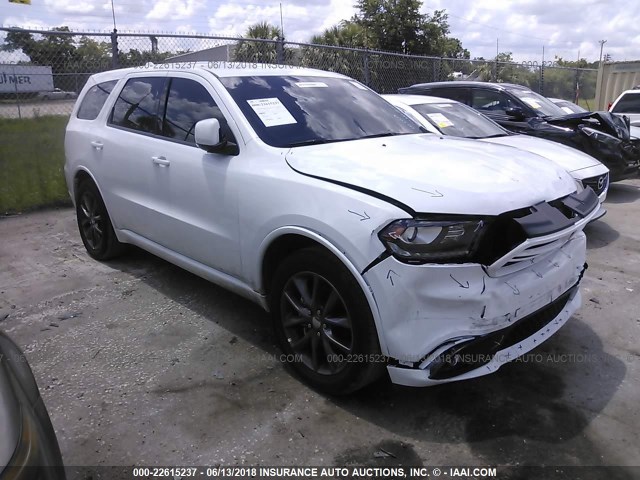 1C4RDHDG4JC254344 - 2018 DODGE DURANGO GT WHITE photo 1